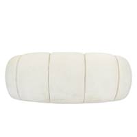 Lilo canapé 3 places cocooning en tissu blanc crêpé