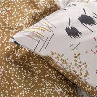 Sunshine parure de lit 220x240 coton imprimé tiges camel 14.44