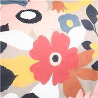 Sunshine parure de lit 220x240 coton imprimé fleurs rouge jaune rose bleu 14.17