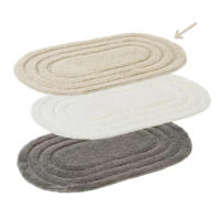 Tritap Tapis de bain ovale beige 60x40cm