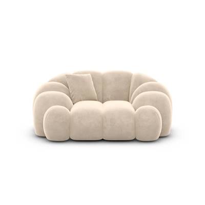 Dolban fauteuil en velours crème