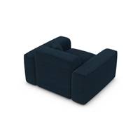 Novage fauteuil 1 place en velours côtelé bleu foncé