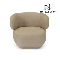 Havane fauteuil en tissu texturé taupe désert