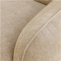 Jules canapé d'angle droit en tissu peluche beige