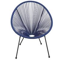 Le Cabana fauteuil en résine bleu