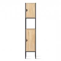 Misou meuble colonne salle de bain en bois 2 portes H170