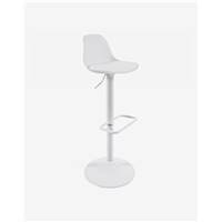 Céleste tabouret de bar réglable en hauteur blanc mat