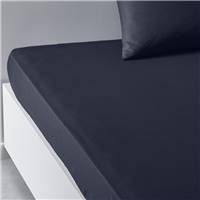 Essential drap housse 180x200 30cm coton navy