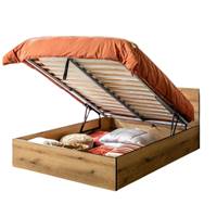 Milo lit-coffre 160x190 en bois rustique
