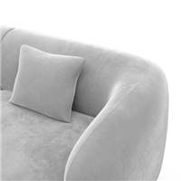 Taigano canapé 3 places en velours gris clair