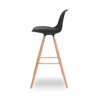 Andrea tabouret de bar scandinave noir H75