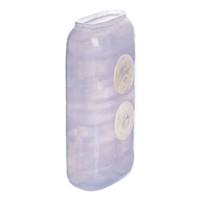 Bela vase haut rectangulaire en verre dégradé bleu-violet H34cm