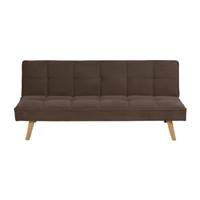 Alex Canapé-lit convertible en tissu taupe et bois