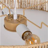 Trubb plafonnier en corde de papier et fond fumé blanc Ø52cm