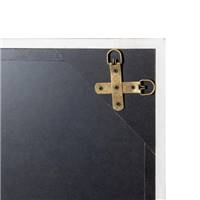 Antic grand miroir mural type fenêtre industrielle 18 carreaux bois blanc H180cm