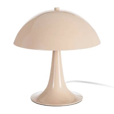 Panthe lampe de table champignon en métal beige H27.5cm