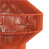 Razzo lampe de table en corde de papier orange style lampion H28,5cm