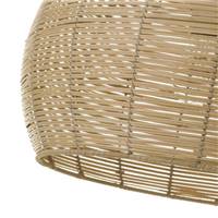 Buri suspension arrondie métal et osier naturel foncé H23