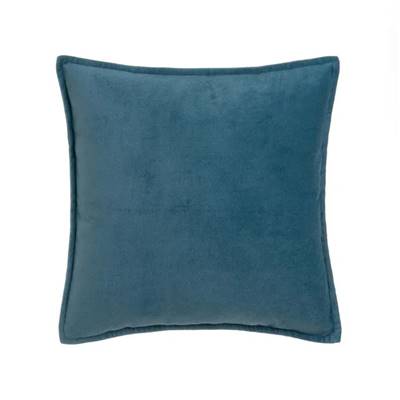 Burn coussin velours bleu 45x45