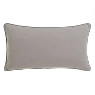 Updo coussin en fausse soie de coton gris 50x30cm