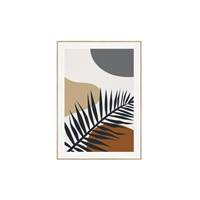 Cotton tableau imprim motif fougre terraccotta 51x71cm