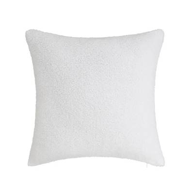 Sherpa coussin bouclé blanc 45x45