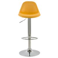 Palerme chaise de bar réglable en velours jaune