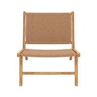 Ilios petit fauteuil en bois de teck et cordage type loom