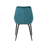Bari chaise en velours bleu