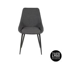 Bari chaise en tissu gris foncé