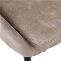 Bari chaise îlot central tissu effet daim beige H67