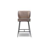 Valo tabouret de bar velours taupe et métal noir