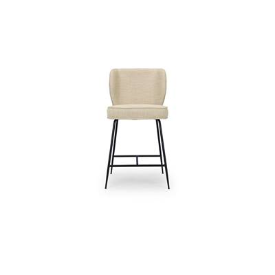 Valo tabouret de bar beige sable et métal noir