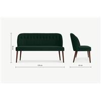 Margot banc en velours vert