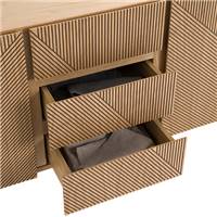 Dolge buffet vintage replaqué chêne 2 portes et 3 tiroirs