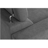 Dawson canapé d'angle droit convertible tissu gris