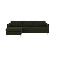 Dory canapé d'angle gauche convertible vert foncé
