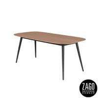 Calypso table à manger plaqué noyer foncé 6 personnes