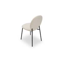 Roots chaise beige tendre et métal noir