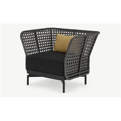 Balawa fauteuil de jardin rotin gris