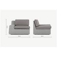 Cordon module canapé de jardin gris