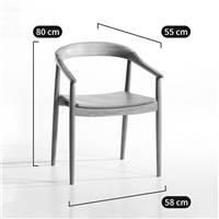 Blag chaise avec accoudoirs noyer