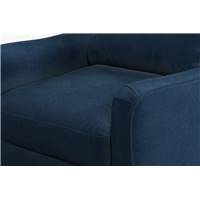 Oksana fauteuil velours bleu indigo