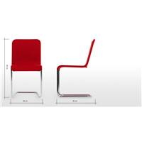 Ricci chaise rouge ecarlate