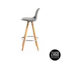 Circus chaise de bar en PU grise