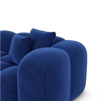 Cotton canapé d'angle droit en velours bleu foncé