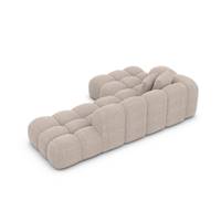 Cotton canapé salon angle gauche en tissu texturé beige