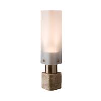 Corba lampe en verre et travertin