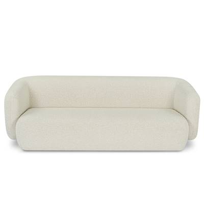 Vico canapé 3 places en tissu bouclé avoine