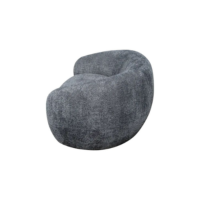 Cocoon fauteuil en bouclettes gris foncé